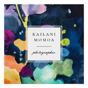 Modernes, helles, Abstrakt gestrichenes Muster Poster