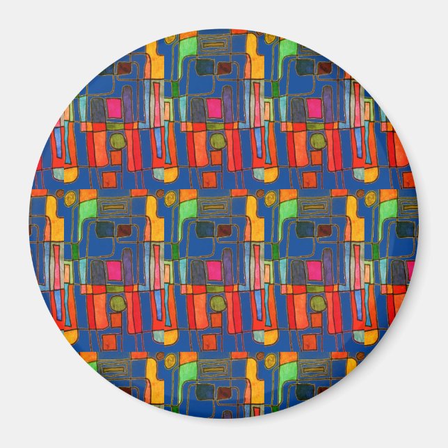 Modernes, helles, abstraktes Design Magnet (Vorne)