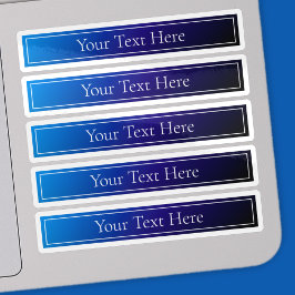 Modernes, helles Blau und Lila Gradient Ombre Aufkleber