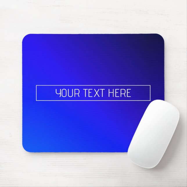 Modernes, helles Blau und Lila Gradient Ombre Mousepad (Mit Mouse)