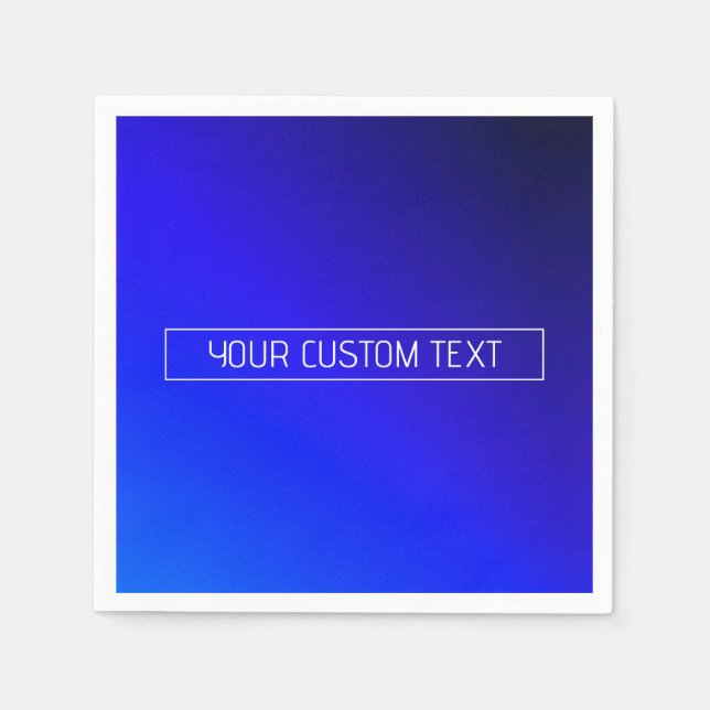 Modernes, helles Blau und Lila Gradient Ombre Serviette (Vorderseite)