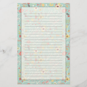 Modernes, helles romantisches Muster Briefpapier