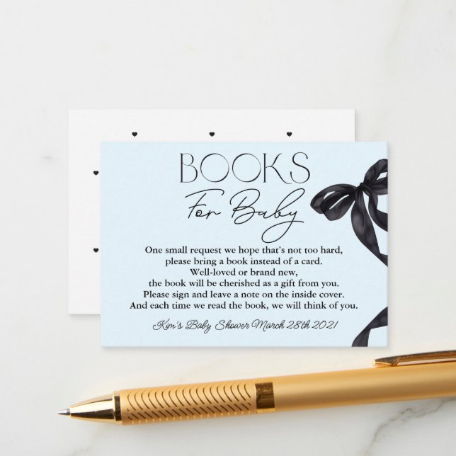 Modernes Hello Baby Black Books Books for Baby Sma Begleitkarte (Vorderseite/Rückseite Beispiel)