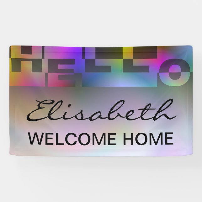 Modernes HELLO Banner + Ihr Backgr. Ideen (Horizontal)