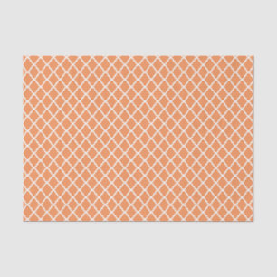 Modernes hellorangees Marokkaner Quatrefoil Muster Seidenpapier