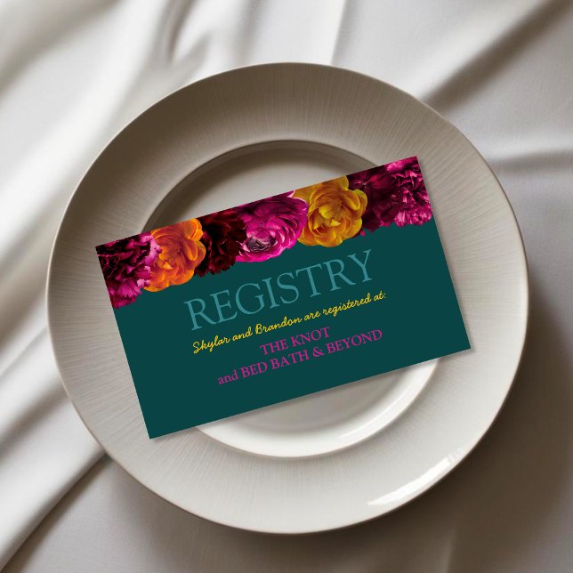 Modernes hellrosa grünes Blumenzellenregister Begleitkarte (Von Creator hochgeladen)