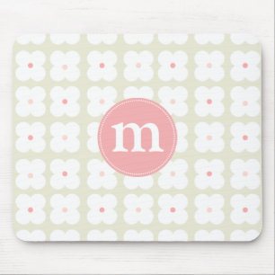 Modernes hellrosa u. graues niedliches mousepad
