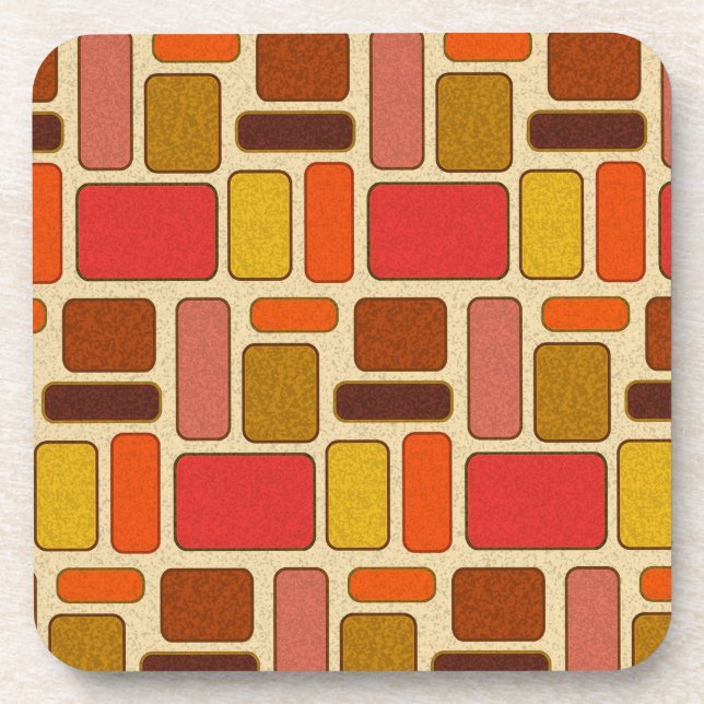 Modernes Herbstfarbmuster Untersetzer (Vorderseite)