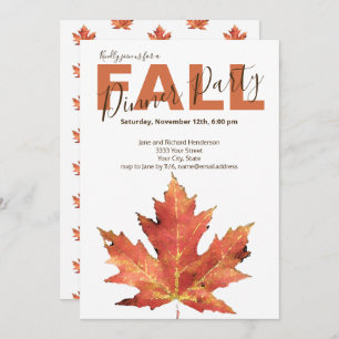 Modernes Herbstfest Party Einladung