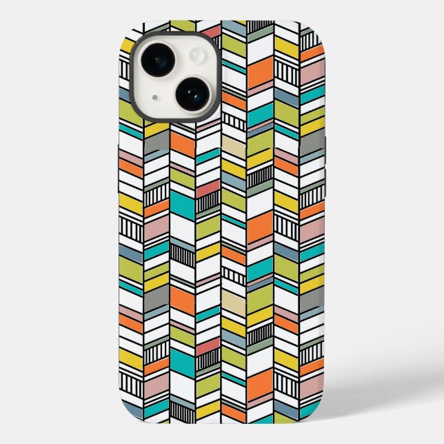 Modernes Herringbone aus dem Mittelalter Case-Mate iPhone Hülle (Rückseite)
