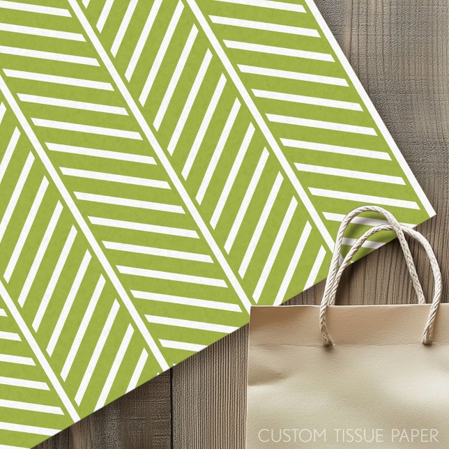 Modernes Herringbone-Muster Seidenpapier (Custom Tissue Paper)