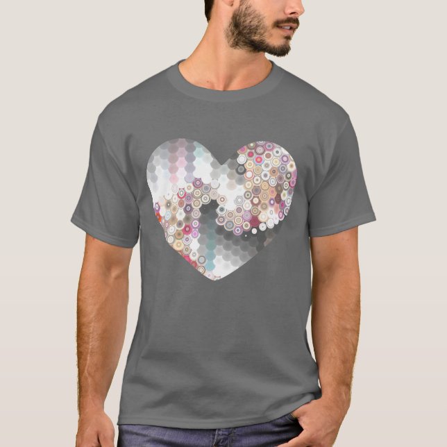 Modernes Herz der Liebe T-Shirt (Vorderseite)