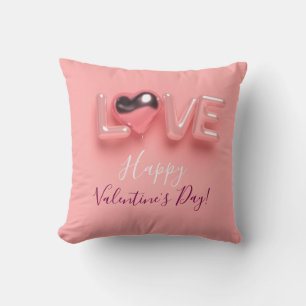 MODERNES HERZ ROSA VALENTINSTAG KISSEN