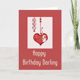 Modernes Herzdesign 2 Happy Birthday Card 2 Karte