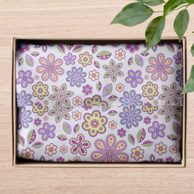 Modernes Hippie Floral Muster | Botanisch Seidenpapier (Von Creator hochgeladen)