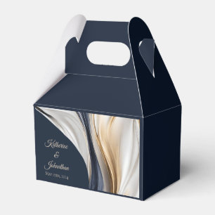 Modernes, hochblau-weißes Gold- Geschenkschachtel