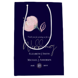 Modernes Hochzeitbudget für Hochzeiten in Blue Pin Mittlere Geschenktüte