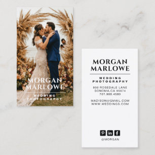 Modernes Hochzeitfotograf-Foto Visitenkarte