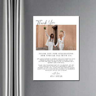 Modernes Hochzeitliches Magnetisches Foto dank Kar Magneteinladung
