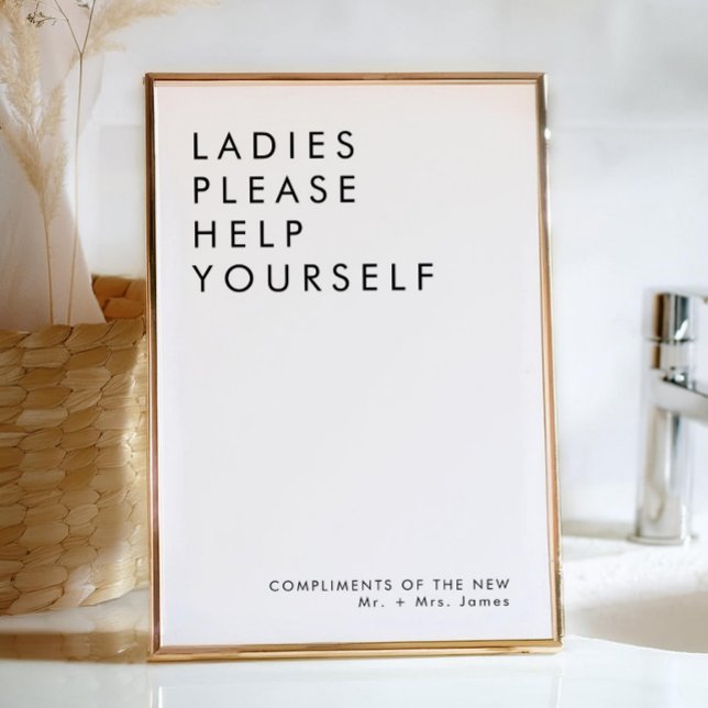 Modernes Hochzeitsbadezimmer - Zeichen Einladung (Von Creator hochgeladen)