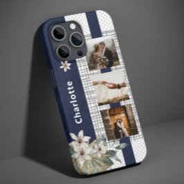 Modernes Hochzeitskuppel Foto Personalisiertes Flo Case-Mate iPhone Hülle