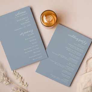 Modernes Hochzeitsprogramm Einladung