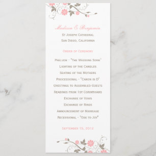 Modernes Hochzeitsprogramm für Flora und Fauna - S Programm