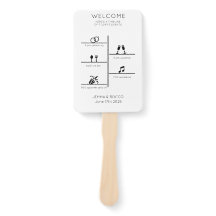 Modernes Hochzeitsprogramm für Fotos