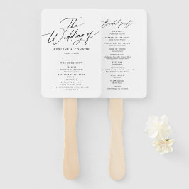 Modernes Hochzeitsprogramm für Minimalistische Kal Fächer