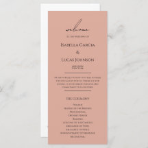 Modernes Hochzeitsprogramm für Personalisiertes Fo