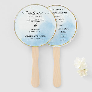Modernes Hochzeitsprogramm Handfan Fächer