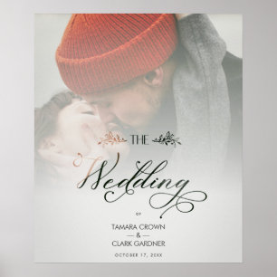 Modernes Hochzeitsskript für Luxus-Foto Poster