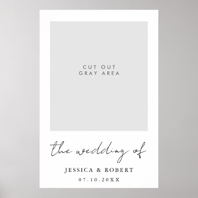 Modernes Hochzeitsstift mit eigenem Foto Poster (Vorne)