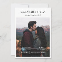 Modernes Hochzeitsstil Save the Date