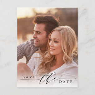 Modernes Hochzeitsstil Save the Date Postkarte