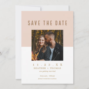 Modernes Hochzeitsstipendium Foto rettet Terminein Einladung