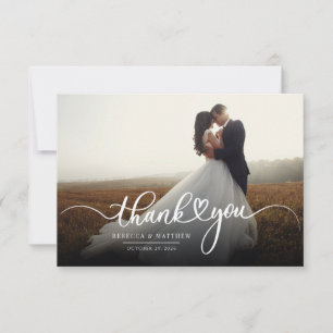 Modernes Hochzeitstil-Foto mit handgeschriebener D Mitteilungskarte