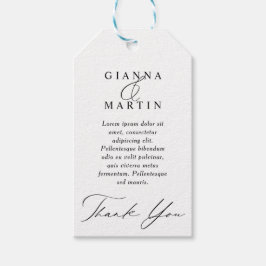 Modernes Hochzeitstreffen Vielen Dank Geschenkanhänger