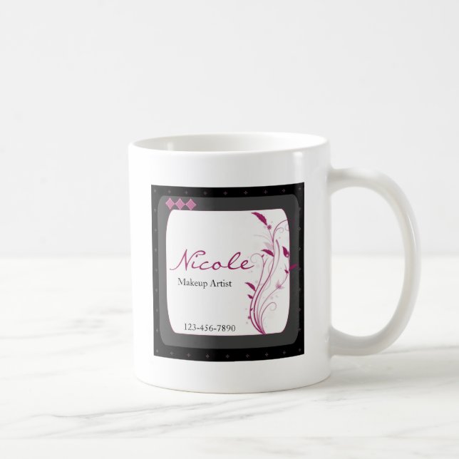 Modernes hohe Art-Schwarz-graues Rosa Tasse (Rechts)