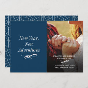 Modernes Holiday Foto Verlobung Save The Date