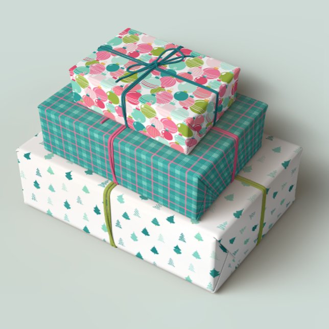 Modernes Holiday Gift Wrap Set Geschenkpapier Set (Von Creator hochgeladen)