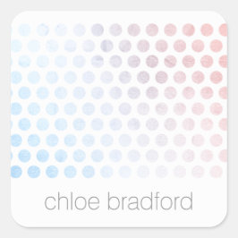 Modernes Holografisches Dot-Muster in Weiß Quadratischer Aufkleber