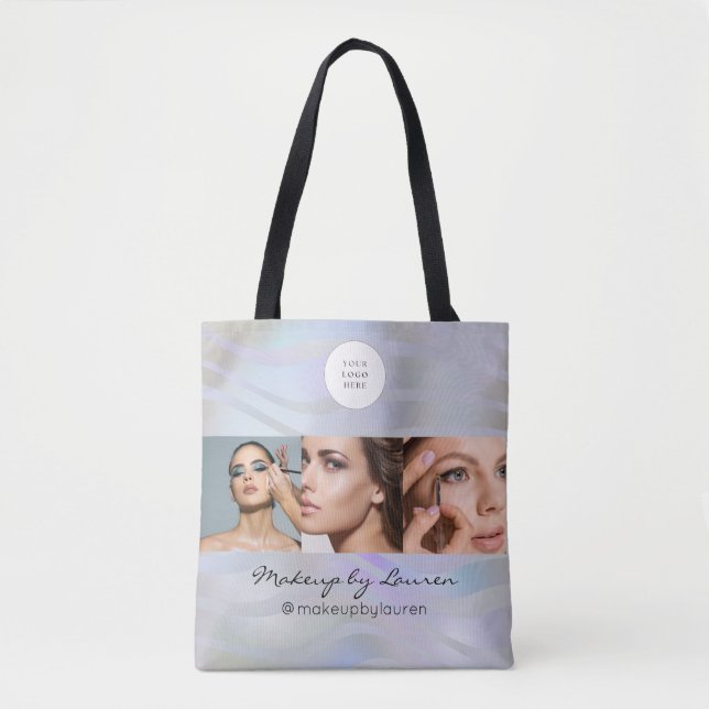 Modernes holografisches Logo-Foto-Makeup-Studio  (Vorderseite)