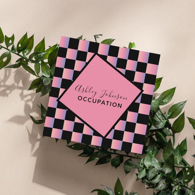 Modernes Holografisches Makeup Social Media - QR-C Quadratische Visitenkarte (Von Creator hochgeladen)