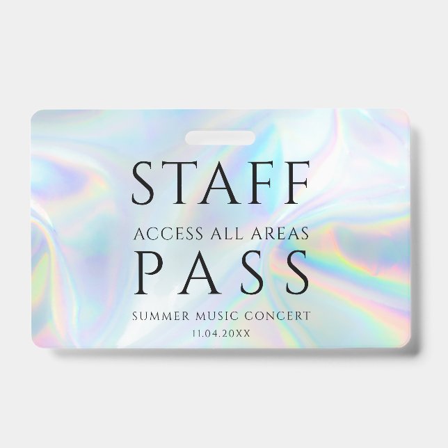 Modernes Holografisches Personal All Access Pass K Ausweis (Vorderseite)