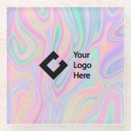 Modernes Holografisches Rainbow Iridescent Office Glasuntersetzer