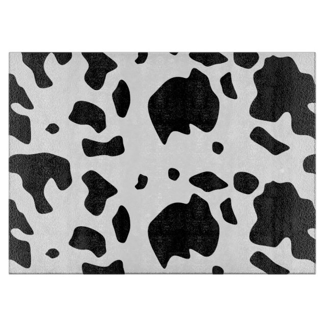 Modernes Holstein Friesian Cow Animal Print Muster Schneidebrett (Vorderseite)