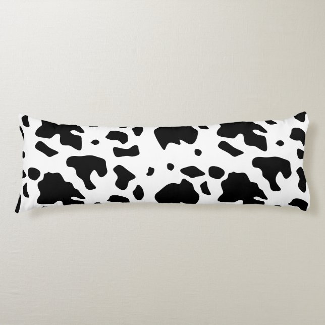 Modernes Holstein Friesian Cow Animal Print Muster Seitenschläferkissen (Vorderseite)