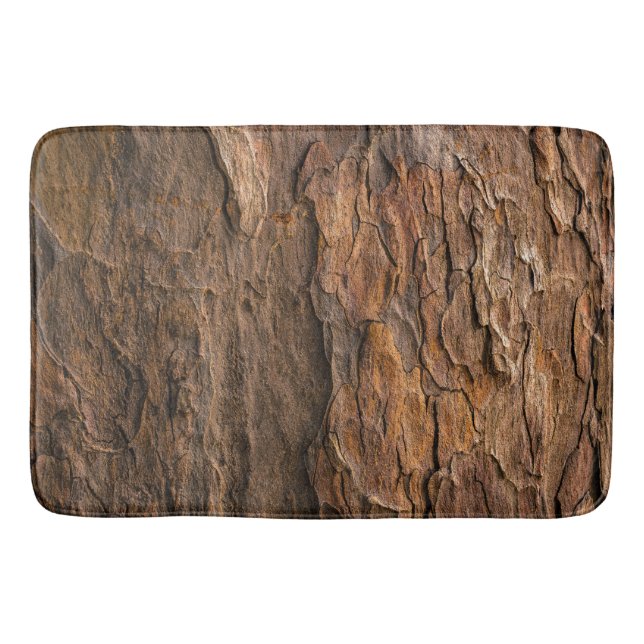 Modernes Holz Foto Custom Large Bath Mat Badematte (Vorderseite)
