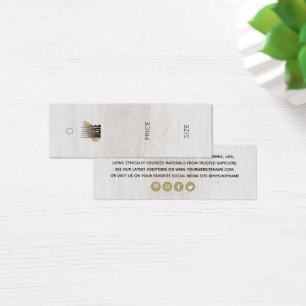 Modernes Holz Hintergrund Logo Kleidung Preisschil